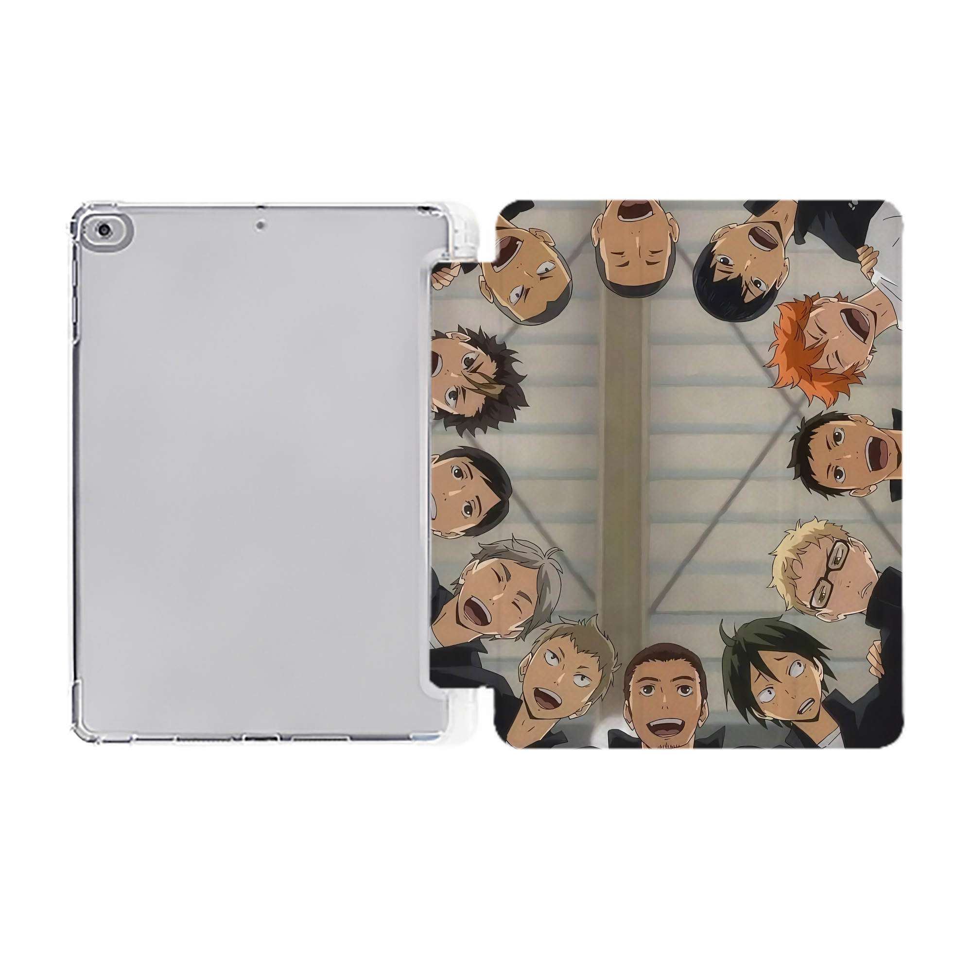 （画像用） ハイキュー!! Haikyu!! IPad ケース ペン収納付き 三つ折りスタンド PUレザー×シリコン 対応機種9.5/10.5/10.9インチ